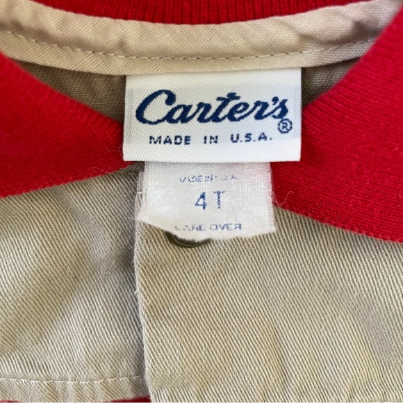 CARTERS VTG Toddler 3T/4T Bomber Style Jacket Button Up - Picture 3 of 6
